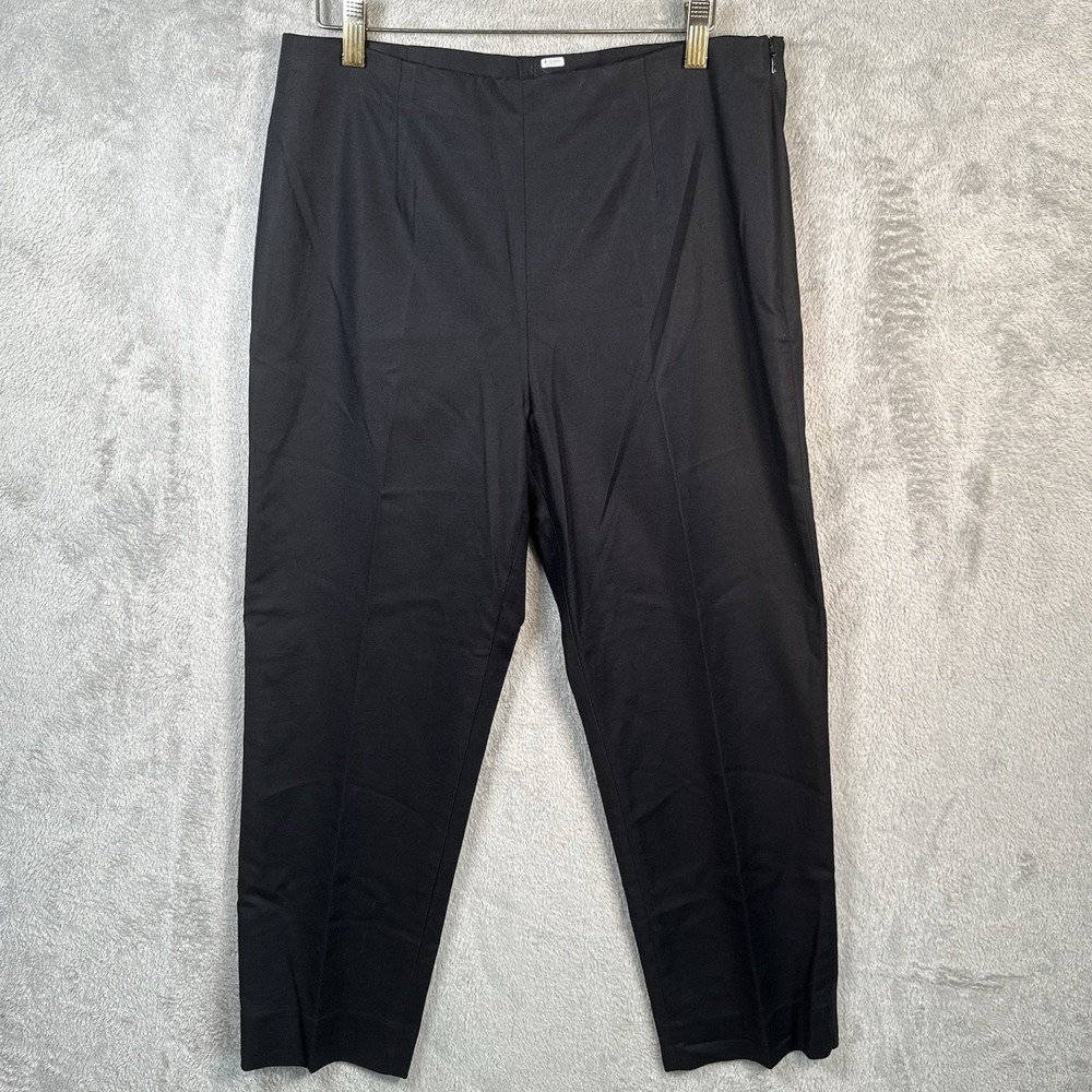 NIC+ZOE Pants Womens 8 Black Straight Leg Career Office Modern Cropped Work